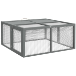 PawHut Kleine Dierenkooi, Konijnenhok, Opklapbaar Dak, Vurenhout, 120x120x57cm, Natuur