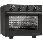 HOMCOM Heteluchtfriteuse-oven met hetelucht en draaispit-set, temperatuurregelaar, timer, 1800 W