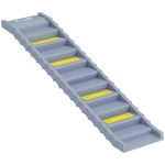 PawHut Rampa Dobrável para Cães 154 cm para Carro e Cama com 10 Degraus Antiderrapantes, até 68 kg, Cinzento