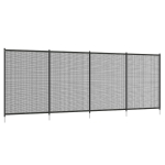 Outsunny Zwembad Veiligheidshek, Zwembadhek voor Kinderen, 4-delig, Aluminium/Texteline, 365 x 126 cm, Zwart