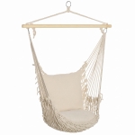 Outsunny Amaca da Giardino in Corda Shabby Chic per Interni ed Esterni Bianca
