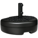 Outsunny Base de Pared para Sombrilla Ø38/48 mm Soporte Semicircular de Parasol Rellenable de Arena 21 kg o Agua 18 kg Negro