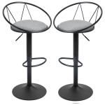 Homcom Set 2 Scaune de Bar – Pivotante, Maro, Reglabile 78–100 cm