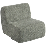 HOMCOM Poltrona Giratória Lounge com Visual Chenille Assento Largo para Sala de Estar Quarto Cinza