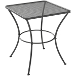 Outsunny 60cm Square Garden Table, Outdoor Metal Bistro Side Desk with Mesh Top, Black