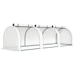 Outsunny 295  x 100 cm Low Tunnel Greenhouse - White
