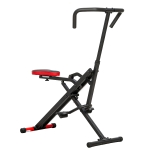 SPORTNOW Appareil d'entraînement abdominal, appareil de fitness pliable avec siège réglable, pour bras jambes 57x105x115cm rouge