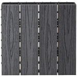 Outsunny Dalles terrasse - caillebotis - Lot de 11 pcs, Surface Max. 1 m² - emboîtables, Installation très Simple, dim. 30 x 30 cm