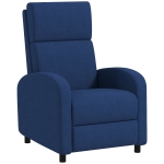 HOMCOM Poltrona Relax Reclinabile Manualmente a 160° con Poggiapiedi in Tessuto, Blu