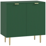 HOMCOM Buffet cuisine meuble de rangement avec 2 portes étagère réglable pieds métalliques surélevés 80 x 40 x 80 cm vert olive