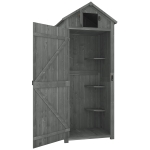 Outsunny Gartenschrank Holz abnehmbare Eckregale Gekipptes Asphaltdach Verriegelte Türen wasserfest 77x54,2x179cm