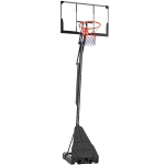 SPORTNOW Coș de Baschet Portabil pentru Exterior, Reglabil 2,45-3,05 m, Panou Rezistent la Șocuri, Reglare cu Manivelă
