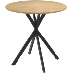 HOMCOM,Masă de Dining,Stil Industrial,PAL, oțel,80cm x 80cm x 75cm,Stejar