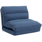 HOMCOM Sitzsack mit Bettfunktion, neigbare Lehne, klappbar, bis 120kg, 70 x 72 x 56 cm, Dunkelblau