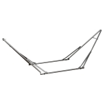 Outsunny 2-in-1 hangmatstandaard, weerbestendig, droogrek, 290 cm x 92 cm x 88 cm, zwart