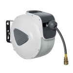 DURHAND Carrete de Manguera de Aire Comprimido Automático de 20 m Conector de 1/4'' BSP Soporte para Pared Giratorio 180° Gris