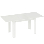 HOMCOM Masă Extensibilă de Luat Masa pentru 6-8 Persoane, 140-180 x 80 cm, Alb