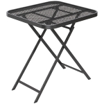 Outsunny Opvouwbare Tuinetafel 70x70 cm, Weerbestendige Balkontafel met Rasterontwerp Vierkant Zwart