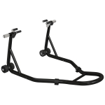 HOMCOM Support pour moto, béquille avant pour moto avec goupille réglable et adaptateurs pour bras oscillant, noir