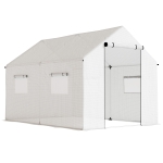 Outsunny Gewächshaus 3 x 2 x 2 m Foliengewächshaus mit 4 Mesh-Fenster, Breiter Rollbar Reißverschlusstür Moskitonetz UV-beständig