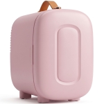 HOMCOM Mini Kühlschrank Kühlschrank Beauty Fridge, 4 L Fassungsvermögen, 20,3 x 26,3 x 28 cm, Rosa
