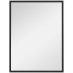 HOMCOM Oglindă de Perete Dreptunghiulară cu Agățători, din Sticlă și MDF, 60x80 cm, Neagră