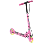 AIYAPLAY Kinderroller, Doppelte Bremsen, Metallrahmen, Fußstütze, faltbar, 3-8 Jahre, Rosa