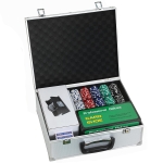 SPORTNOW Poker-Set, 300 Chips, Dobbelstenen, 2 Kaartspellen, Accessoires, Koffer, voor 8 Spelers