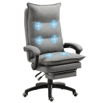 Vinsetto Fauteuil de bureau massant ergonomique, chaise de bureau avec dossier inclinable, hauteur réglable