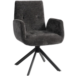 HOMCOM Polstersessel, Akzentsessel, modernes Design, drehbar, bis 120 kg, Schwarz