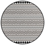 Outsunny Terrasvloerkleed voor buiten, weerbestendig, modern ontwerp, 365 cm x 274 cm x 0,3 cm, zwart + wit