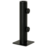 Outsunny Soporte de Parasol para Suelo de Cemento con 2 Botones de Bloqueo y 4 Tornillos de Expansión Base de Sombrilla para Palo de Paraguas de 34/38/48mm 12x12x30 cm Negro