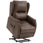 HOMCOM Power Lift Recliner Chair, Dual Motor Electric Lift Chair for Elderly with Remote Control, Brown