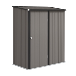 Outsunny 5.3 x 3.1ft Corrugated Steel Garden Shed - Light Grey