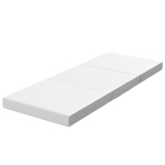 HOMCOM Materasso Pieghevole in Memory Foam 195x75 cm, Altezza 10 cm, Rivestimento Lavabile, Bianco