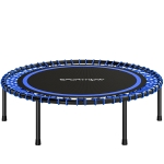 SPORTNOW Trampolino Elastico Fitness a 36 Corde in Acciaio e PP, Ø114x31 cm, Blu