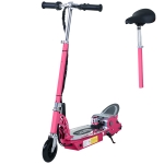 HOMCOM Foldable Powered Scooter with Adjustable Handle, Brake, Pink