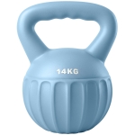 SPORTNOW Kettlebell 14 kg, haltère avec poignée Antidérapante, haltère à boule, musculation, entraînement, pour gym, bleu