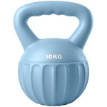 SPORTNOW Kettlebell 10 kg, haltère avec poignée Antidérapante, haltère à boule, musculation, entraînement, pour gym, bleu
