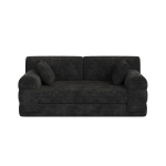 Cozy Sleeper Sofa with High-Density Foam and Soft Corduroy, Convertible Couch for Living Rooms and Small Spaces, 168L x 80W x 81H cm, Black