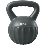 SPORTNOW Kettlebell 10 kg, Haltère avec Poignée Antidérapante, Haltère à Boule, Musculation, Entraînement, pour Gym, Gris