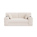 Cozy Sleeper Sofa with High-Density Foam and Soft Corduroy, Convertible Couch for Living Rooms and Small Spaces, 168L x 80W x 81H cm, Beige