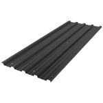 Outsunny Set of 12 Corrugated Steel Roof Sheet Panels - Black