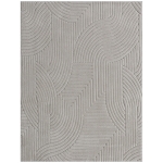 HOMCOM Alfombra Salón 230x160 cm Pelo Corto Estilo Moderno Base Antideslizante Tejida a Máquina Gris