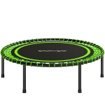 SPORTNOW Trampolino Elastico Fitness a 36 Corde in Acciaio e PP, Ø114x31 cm, Verde