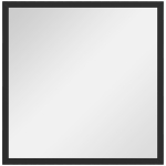HOMCOM Oglindă de Perete Pătrată din Sticlă și MDF, 50x50 cm, Negru