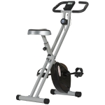 SPORTNOW Bicicleta Estática Plegable 8 Niveles Resistencia Magnética Monitor LCD Asiento Ajustable Sensor Ritmo Soporte Teléfono