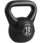 HOMCOM Kettlebell Kugelhantel 10 kg Gewicht-Hantel mit Sand befüllt für Anfänger Schwarz