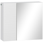 kleankin Spiegelschrank, Badschrank, versetzbarer Einlegeboden, leises Schließen, weiß, 48 x 15 x 45 cm