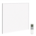 HOMCOM Elektrische verwarming, wandmontage, infraroodverwarming, energiezuinig, thermostaat, timer, afstandsbediening, oververhittingsbeveiliging